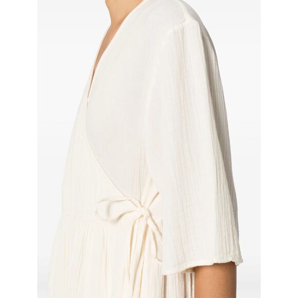 Rhode Magdalena Plissé Wraparound Minidress In Nurtural NWOT Sz:Small Ret$386. - Picture 4 of 10